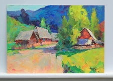 Plein air painting Original art Impressionism Oil on panel by S. Chernyakovsky