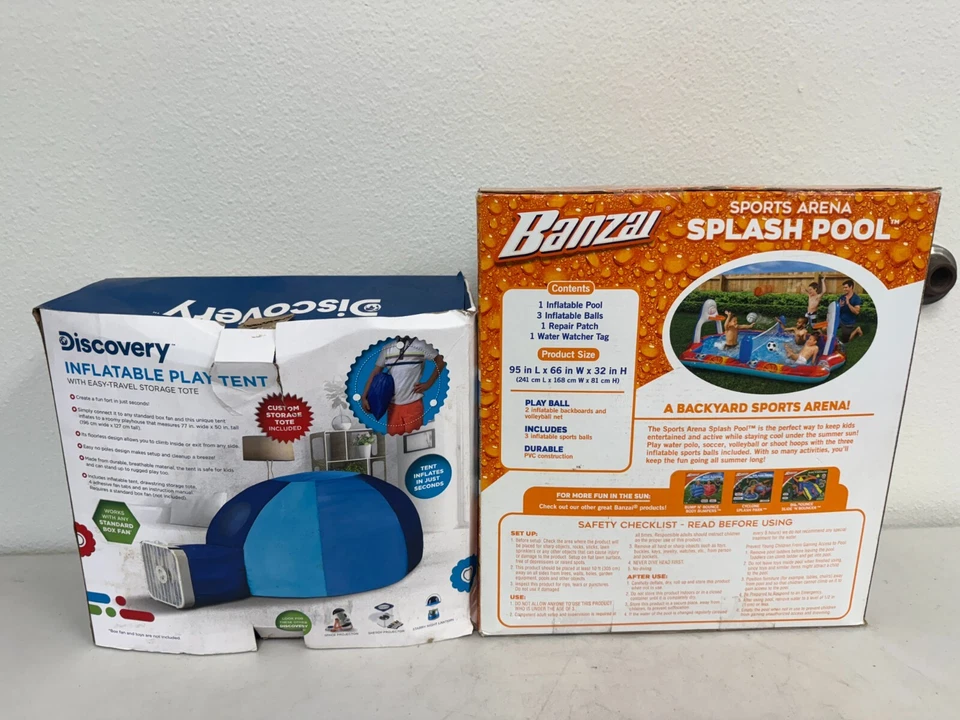 Banzai Kiddie Pool Water Sports Arena Activity Splash Pool Discovery PLAY TENT - Image 3 of 4