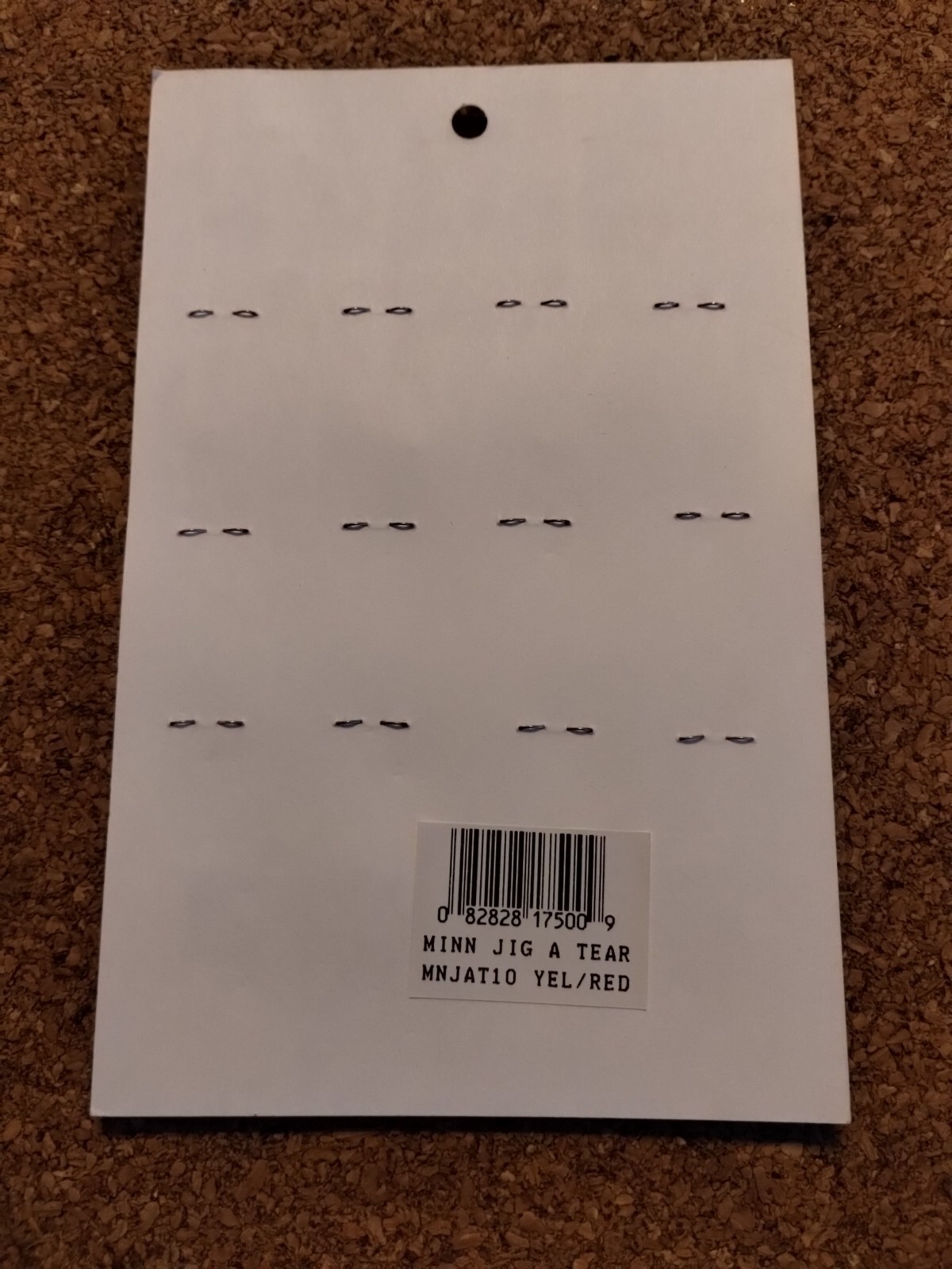 Vintage Lakco Tackle 12 Jig-A-Tear Size 10 Jigs.  Full Card Of 12 