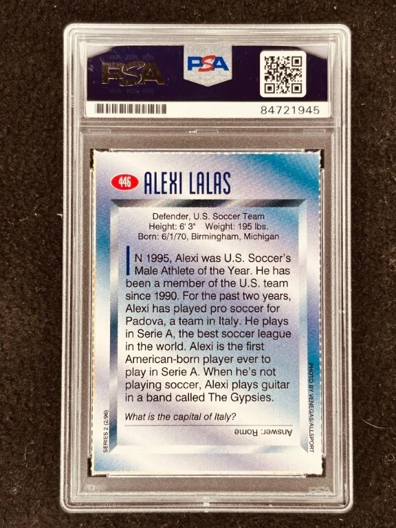 Alexi Lalas signed auto US Soccer 1996 Sports Illustrated for Kids card PSA/DNA - Image 2 of 2