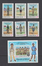 Liberia # 563-68 C188 MNH 1971 Boy Scout Issue Flag