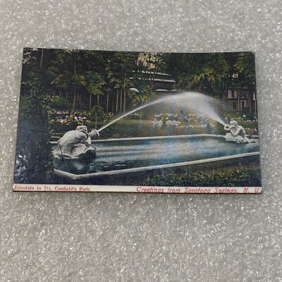 Saratoga Springs NY Mr Canfields Park Souvenir Refrigerator Magnet