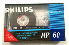 PHILIPS HP 60 vintage audio cassette blank tape sealed Made in Korea Type I