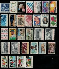 1982 COMMEMORATIVE SET OF THIRTY U.S. POSTAGE STAMPS- MNH- BELOW FACE