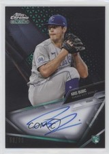 2021 Topps Chrome Black Green Refractor 58/99 Kris Bubic #CBA-KB Auto 8k4