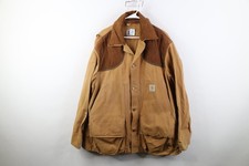 Vintage 90s Carhartt Mens 2XL Corduroy Trim Canvas Hunting Birding Jacket USA