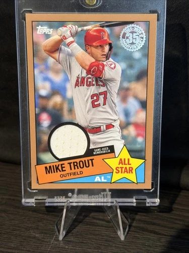 2020 Topps - 1985 Topps Baseball All-Stars Relics Mike Trout #85ASR-MTR Gold /50