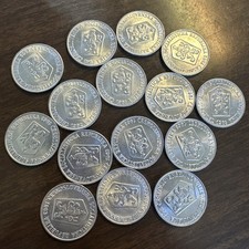 LOT OF 15 CZECHOSLOVAKIA 1 KORUNA ALUMINUM COINS (1962 & 1963)