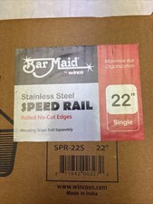 Winco SPR-22S 22" Stainless Steel Single Speed Rail