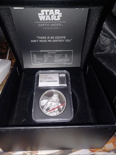 DARTH VADER 2017 NIUE $5 2oz SILVER NGC PF70 ULTRA CAMEO COIN STAR WARS