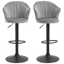 HOMCOM 2er-Set Barhocker Barstühle mit Lehne...