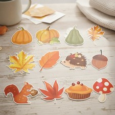 60 PCS Fall Cutouts for Bulletin Board Decora...
