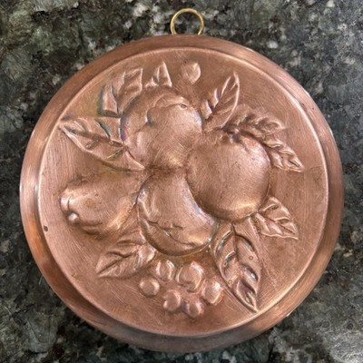 Vintage Fruit Copper Mold Made in Sweden 2Lr kitchen wall decor