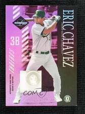 2003 Leaf Limited Threads Jersey & Button 2/6 Eric Chavez #2 6wp