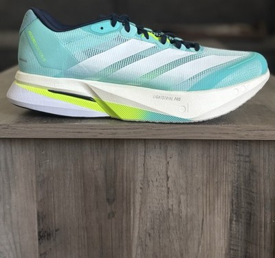 Size 8.5 - Adidas Adizero Boston 13 Flash Aqua Mint Teal JS4945 NEW Men Running