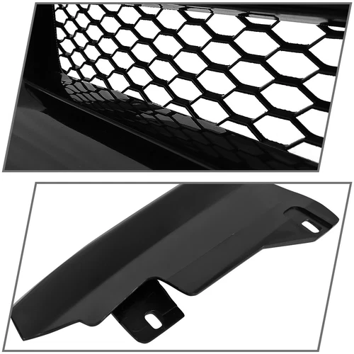 Fits 94-97 Honda Accord Black Mesh Hood Front Bumper Grille Grill Replacement - Picture 6 of 11