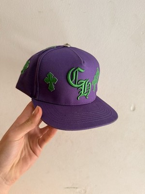 Chrome Hearts Cross Patch / CH Logo Hat Purple/Green