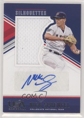 2018 USA Baseball Stars & Stripes Jerseys Blue Ink /199 Nick Sprengel Auto 1u6