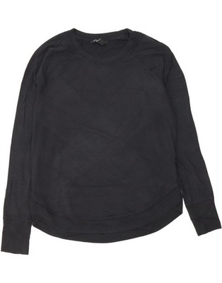 Athleta Damen Sweatshirt Pullover UK 14 Medium Schwarz Modal DA38