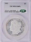 1885 Morgan Silver Dollar CACG MS-61 DMPL