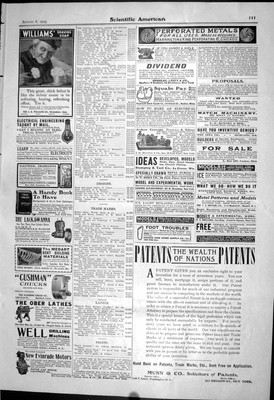 Alte 1903 Scientific American Munn Rasierseife Edison Elgin Uhrenwagen 20.
