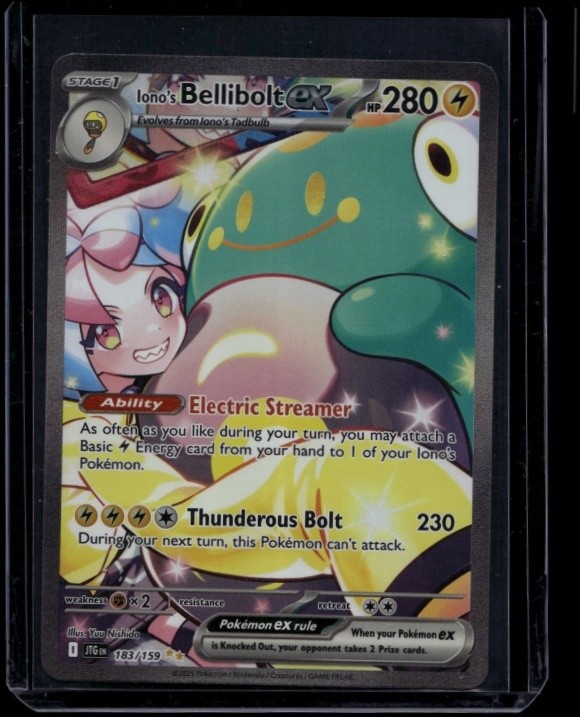 Pokemon TCG Iono's Bellibolt ex 183/159 Journey Together Illustration Rare NM