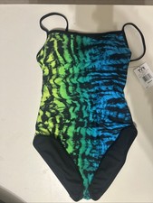 TYR Women's Mojave Tie Dye Support and Flatter Binded Maillot Women s Size M