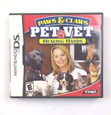 Paws Claws Pet Vet Healing Hands Nintendo DS CASE AND MANUAL ONLY NO GAME