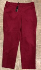 New Talbots Women's Sz 14 Pink Pants Curvy Tapered Chino Stretch Barbiecore