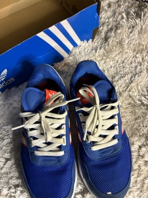 adidas Retroset J Women's Low Top Lace-Up Sneakers Blue/White/Red FW7849