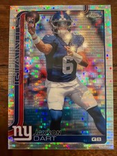 Topps Chrome 2025 Jaxson Dart Rookie RC #306 Pulsar Refractor SP New York Giants