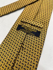 Vintage Brooks Brothers Makers All Silk -Yellow/Navy Geometric pattern