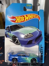 Hot Wheels Toyota Supra Falken Blue Green Livery Hw City 2014 22250 Rare Wow