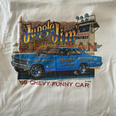 JUNGLE JIM LIBERMAN  VTG DRAG RACING T SHIRT