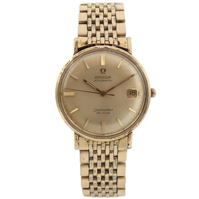 Vintage Omega Seamaster De Ville Men's Automatic Wristwatch Swiss Gold FIlled