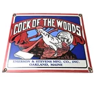 Vintage Cock of The Woods Sign - Axe Service Station Knife Store Gas Pump Sign
