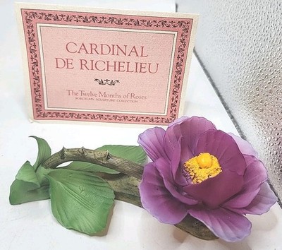 VTG 1985 Franklin Mint ''Cardinal de Richelieu'' Porcelain Capodimonte Rose W/COA