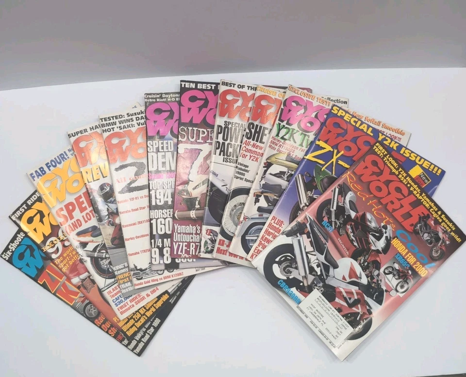 Cycle World Magazine Complete Year 1999 Vintage Motorcycle Racing 12 Issue Lot - Image 2 of 4