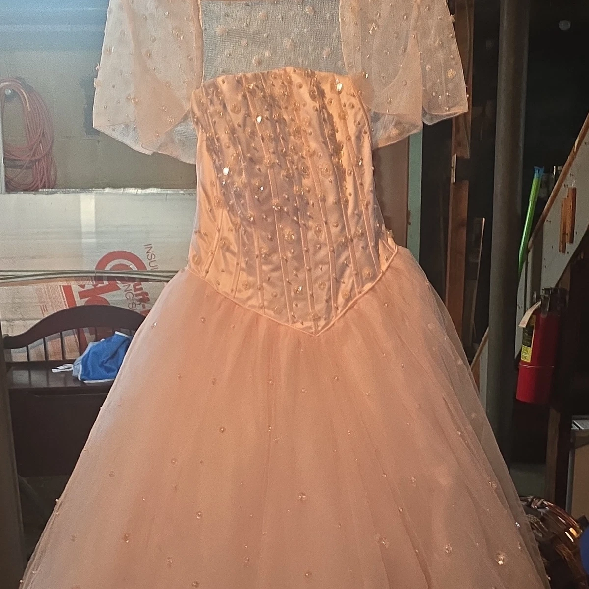 pink wedding dress ebay Blush Pink A-line Sweetheart Floral Wedding Dress MW761