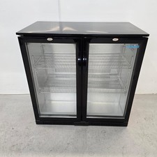 Fridge Bottle Double 2 Door 208L Display Chilled Commercial Back Bar Cooler P...