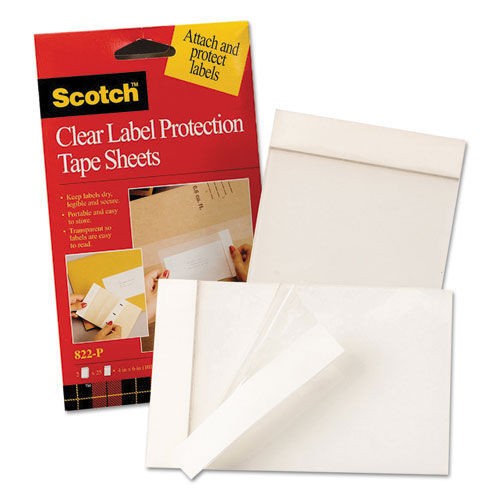 Scotch 822P 4" x 6" ScotchPad Etikettenschutz Band Blätter - Klar (50/Packung) Neu - Bild 3 von 3