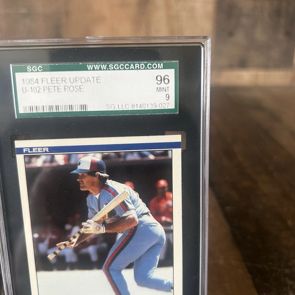 1984 Fleer обновление Пит Роуз #U-102 экспозиции SGC 96 новом 9 - Изображение 4 из 4