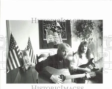 1991 Press Photo Musical performers Larry Kneeman, Eric Webster in Canton Twp.