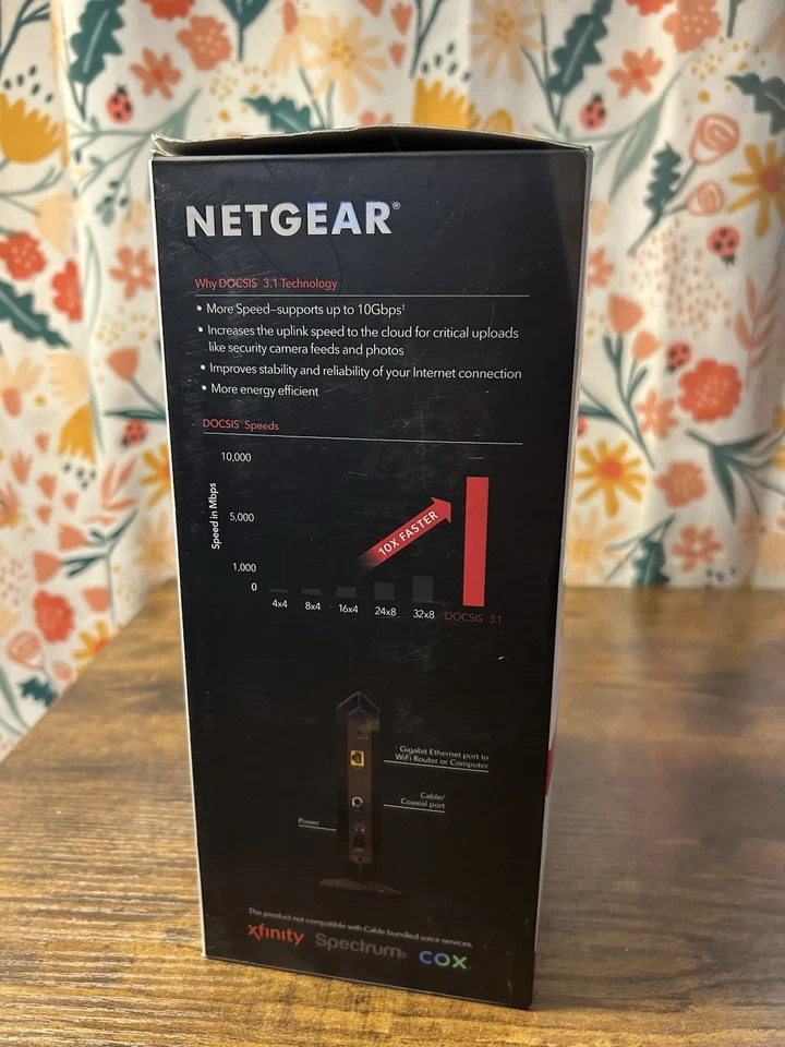 NETGEAR CM1000 DOCSIS 1000Mbps Cable Modem (CM1000-1AZNAS) - Image 3 of 4