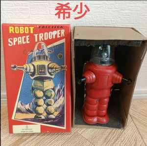 Vintage Tin Robot Space Trooper Battery Operated Working Retro Japan Toy
