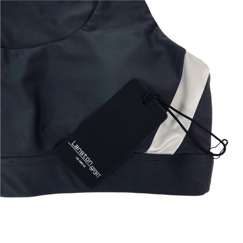 Lanston Sport BH Gr. XS grau Seitenblock U-Ausschnitt Racerback sportlich adrett Neu mit Etikett - Bild 6 von 11