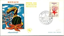 Monaco FDC 1961 Aquariology - J20158