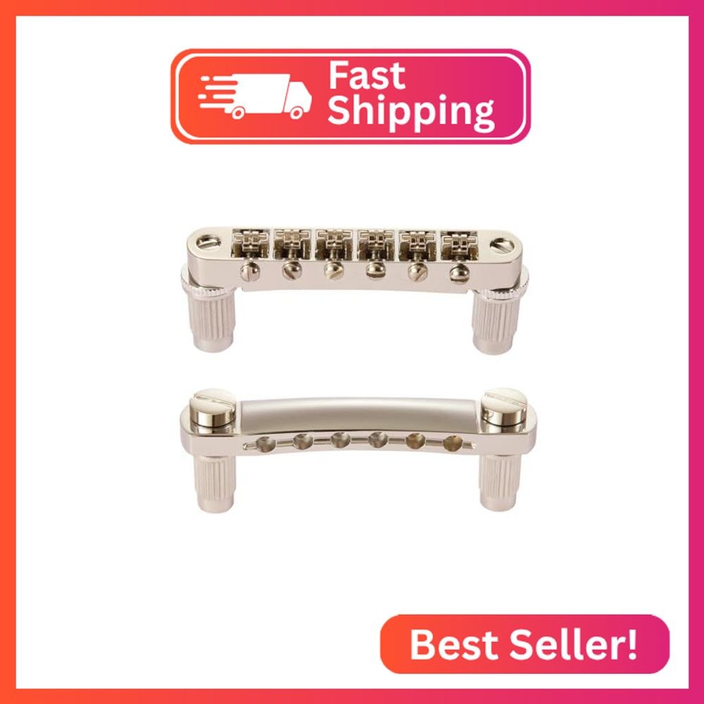 KAISH LP Guitar Roller Saddle Tune-O-Matic Bridge and Tailpiece Stop Bar with Cl
