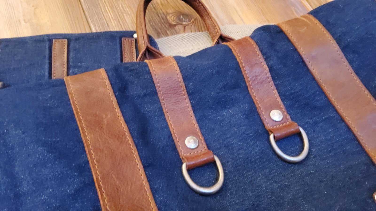 WILL LEATHER GOODS Hopper Messenger Crossbody Briefcase Laptop Bag Case Blue