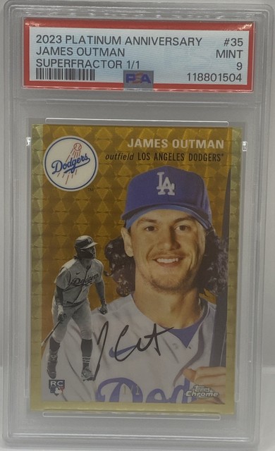 2023 Topps Chrome Platinum James Outman #35 Superfractor #1/1 PSA 9 Rookie SSP